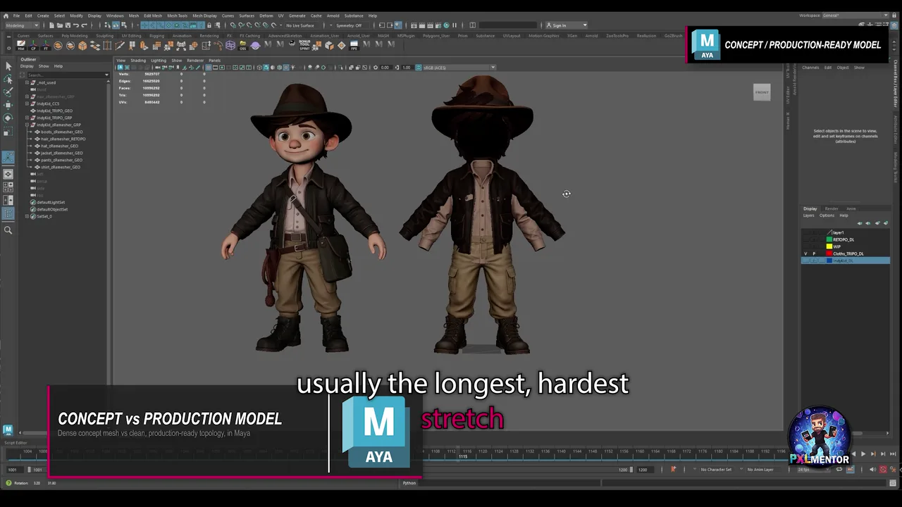 Concept to geometry with Tripo and ZBrush retopology