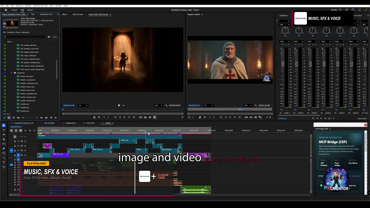 Assembly, sound and delivery in Premiere