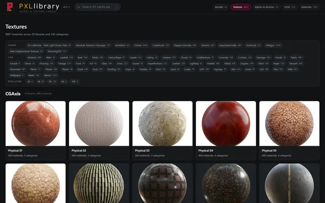 PXLlibrary, textures